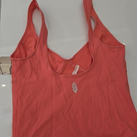 Free People Movement Heart of Gold Leotard Bodysuit Size Small Strawberry NWT$88 - Picture 8 of 10